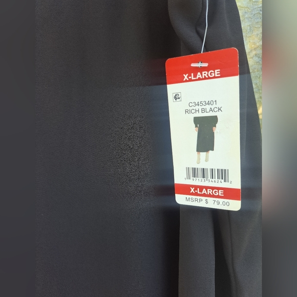 Vince Camuto Rich Black Maxi Pull On Skirt Size XL New - Picture 3 of 9